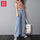 ZSRS Women Jeans Pants Leisure Loose High Waist Vintage wide leg jeans Women Jean Korean Style All-match Simple Full-length