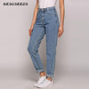 Mom jeans Vintage high waist jeans women ladies boyfriend jeans for womens jeans denim light blue korean jeans mujer mom fit