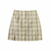 Women Split Details Plaid Mini Skirt with Under Shorts Mini Skort In Check