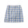 Women Split Details Plaid Mini Skirt with Under Shorts Mini Skort In Check