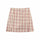 Women Split Details Plaid Mini Skirt with Under Shorts Mini Skort In Check