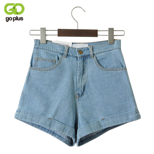 GOPLUS High Waist Denim Shorts for Women Vintage Sexy Brand Shorts Jeans Women Denim Shorts Feminino Slim Hip Plus Size C3627