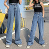 Woman Jeans High Waist Clothes Wide Leg Denim Clothing Blue Streetwear Vintage Quality 2020 Fashion Harajuku Straight Pants