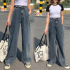 Woman Jeans High Waist Clothes Wide Leg Denim Clothing Blue Streetwear Vintage Quality 2020 Fashion Harajuku Straight Pants