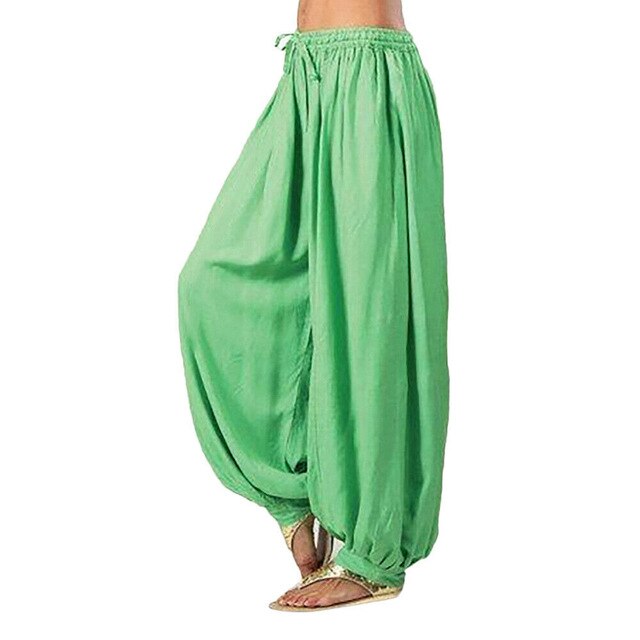 Womens Lady Hippie Aladdin  Funny Pants Gypsy Harem Trousers Elastic Baggy Harem Pants