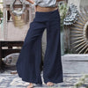 Vintage Women Wide Leg Pants Celmia 2019 Fashion Long Palazzo Casual Loose Trousers Sexy Split Pantalon Femme Plus Size Capris