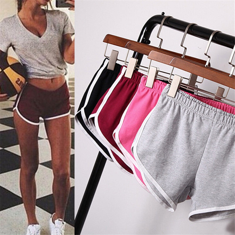 Summer Women Sports Shorts Short Pants Gym Workout Waistband Running Jogging Short Size S-XXL