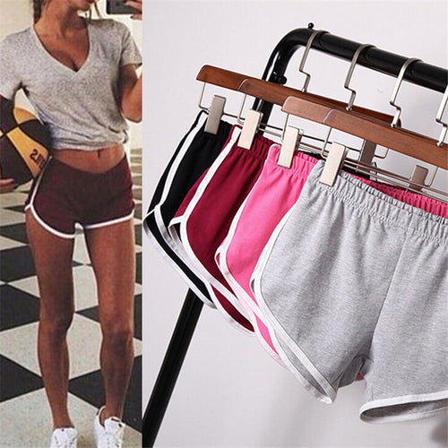 Summer Women Sports Shorts Short Pants Gym Workout Waistband Running Jogging Short Size S-XXL