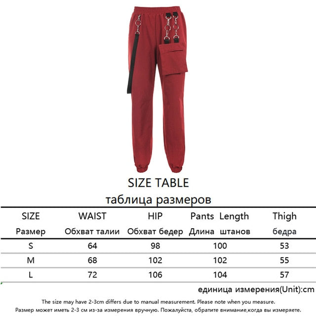 HEYounGIRL Split Casual Loose Black Pants Capris Elastic High Waist Trousers Women Letter Print High Street Sweatpants Joggers