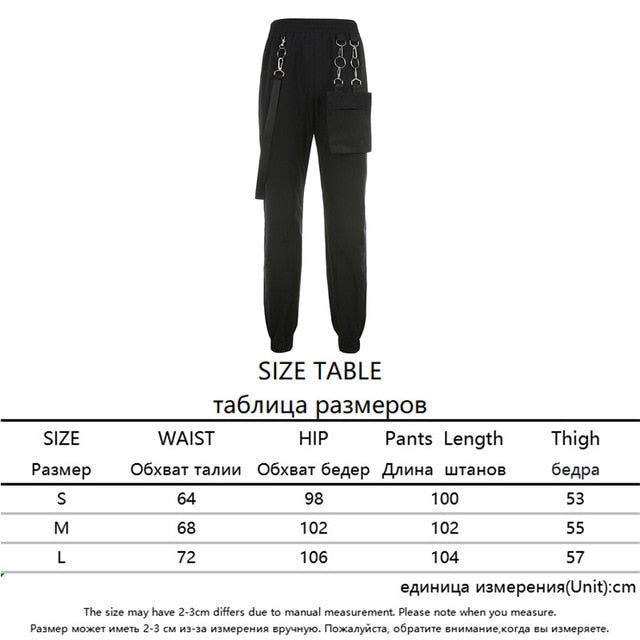 HEYounGIRL Streetwear Cargo Pants Women Casual Joggers Black High Waist Loose Female Trousers Korean Style Ladies Pants Capri