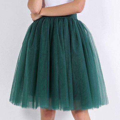 Party Train Puffy 5Layer 60CM Fashion Women Tulle Skirt Tutu Wedding Bridal Bridesmaid Overskirt Petticoat Lolita Saia 2019