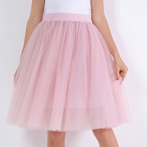 Party Train Puffy 5Layer 60CM Fashion Women Tulle Skirt Tutu Wedding Bridal Bridesmaid Overskirt Petticoat Lolita Saia 2019