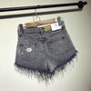 female fashion casual summer cool women denim Shorts high waists fur-lined leg-openings Plus size sexy short Jeans