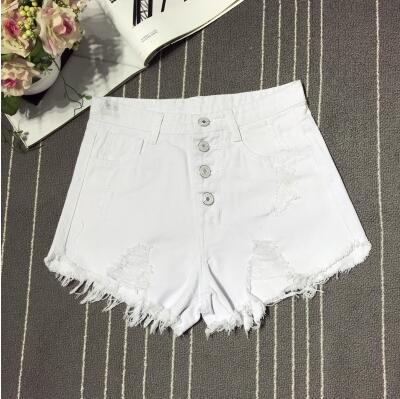 female fashion casual summer cool women denim Shorts high waists fur-lined leg-openings Plus size sexy short Jeans