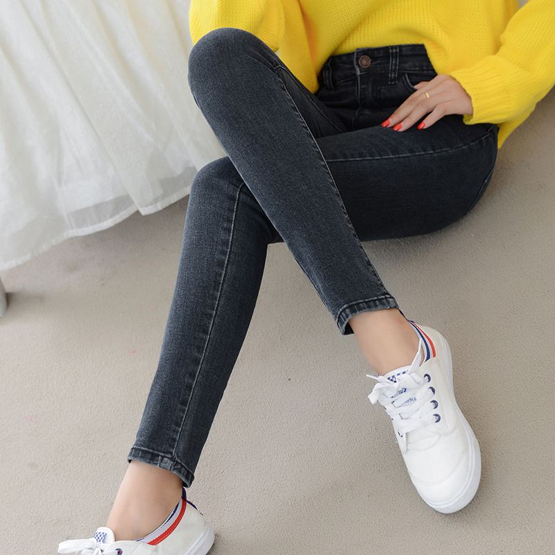 Denim Jeans Womens High Waist Stretch Pencil Skinny Ankle-length Pants Femme Black Blue Push Up 2019 Elastic Slim Streetwear0001