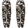 New Women Camo Cargo High Waist Hip Hop Trousers Pants Military Army Combat Camouflage Long Pants Hot Capris