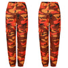 New Women Camo Cargo High Waist Hip Hop Trousers Pants Military Army Combat Camouflage Long Pants Hot Capris