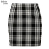 Sisterlinda Vintage Black Plaid Mini Skirt Women High Waist Mini Skirt Fashion Office Lady Party Side Zipper Skirts Mujer 2019