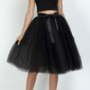 6Layers 65cm Fashion Tulle Skirt Pleated Tutu Skirts Womens Lolita Petticoat Bridesmaids Vintage Midi Skirt Jupe Saias faldas