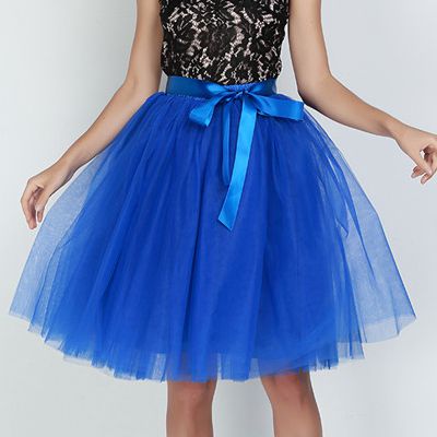 6Layers 65cm Fashion Tulle Skirt Pleated Tutu Skirts Womens Lolita Petticoat Bridesmaids Vintage Midi Skirt Jupe Saias faldas