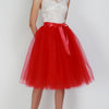 6Layers 65cm Fashion Tulle Skirt Pleated Tutu Skirts Womens Lolita Petticoat Bridesmaids Vintage Midi Skirt Jupe Saias faldas