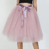 6Layers 65cm Fashion Tulle Skirt Pleated Tutu Skirts Womens Lolita Petticoat Bridesmaids Vintage Midi Skirt Jupe Saias faldas