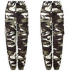 Womens Camo Cargo Trousers Casual Pants Military Army Combat Camouflage Jeans Jeans High Waist Trouser