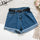 Yuoomuoo todos os match faixas casual feminino denim shorts friso cintura alta magro verão jeans shorts feminino chique quente das senhoras inferior