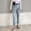 Vintage Harem Jeans Women Blue High Waist Denim Pants Mujer Mom Boyfriend Straight Jeans Autumn Spring 2019 Denim Jeans