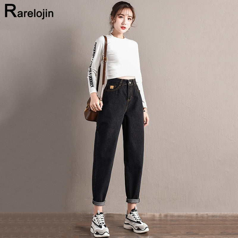 Spring Autumn jeans new Korean fashion casual tide high waist jeans plus size female jeans women jeans loose wild Harem pants