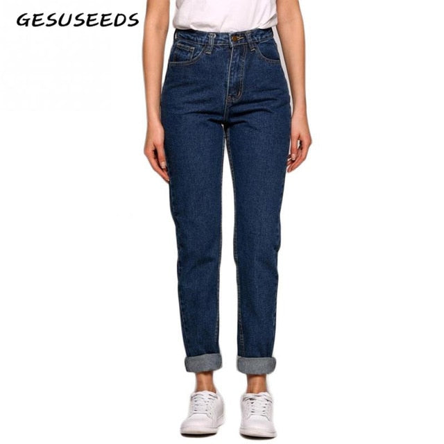 Mom jeans Vintage high waist jeans women ladies boyfriend jeans for womens jeans denim light blue korean jeans mujer mom fit