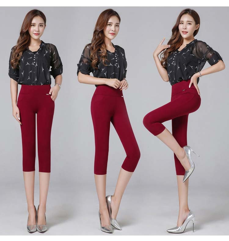 High waist women pants capri 2018 winter warm fleece office work pencil pants plus size ladies formal trousers pantalon femme