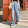 Mujer Jeans de cintura alta ropa de pierna ancha Denim ropa azul Streetwear Vintage calidad 2020 moda Harajuku Pantalones rectos Spain Slouchy Clothes Cremallera Nuevo estilo Bolsillo color sólido Slouchy Pants