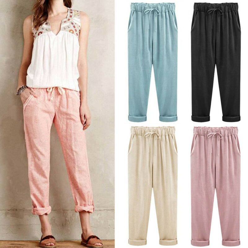 Hirigin Women Casual Jogger Dance Harem Loose Sport Pants Loose Baggy Slacks Corduroy Trousers