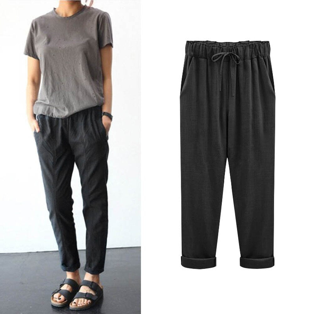 Hirigin Women Casual Jogger Dance Harem Loose Sport Pants Loose Baggy Slacks Corduroy Trousers