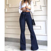 New 2020 High Waist Flare Jeans Black Bell Bottom Ripped Female Jeans For Women Denim Skinny Jeans Mom Wide Leg Plus Size Pants