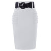 Kate Kasin Women Skirts Office Pencil Skirt  Belt Slim Fit Summer Bodycon Skirts Elegant High Waist Femme Skirts