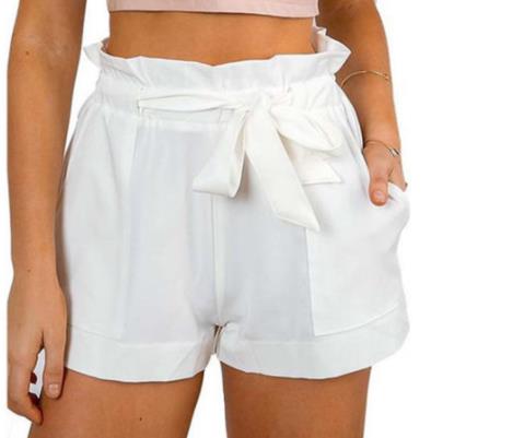 2019 Hot Summer Womens Casual Shorts Ladies Beach High Waist Bandage Shorts Fashion Woman Female Streetwear S-XL