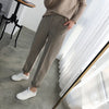 Thicken Women Pencil Pants 2019 Autumn Winter Plus Size OL Style Wool Female Work Suit Pant Loose Female Trousers Capris 6648 50