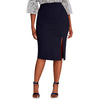 CACNCUT Big Size High Waist Bag Thigh Skirt Business Casual Skirt For Women 2019 Plus Size Bodycon Pencil Office Skirt Black 6XL