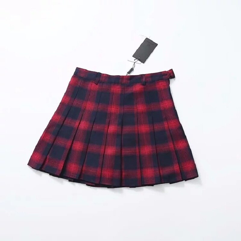 Mini Skirt Fashion Harajuku High Waist Short Pleated Skirts Women Preppy Style Uniforms Ladies kawaii Yellow Plaid Mini Skirt