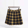 Mini Skirt Fashion Harajuku High Waist Short Pleated Skirts Women Preppy Style Uniforms Ladies kawaii Yellow Plaid Mini Skirt