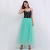 Party Train Fashion Womens Lace Princess Fairy 4 layers 100 cm Voile Tulle Skirt Bouffant Puffy Fashion Skirt Long Tutu Skirts