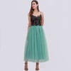 Party Train Fashion Womens Lace Princess Fairy 4 layers 100 cm Voile Tulle Skirt Bouffant Puffy Fashion Skirt Long Tutu Skirts