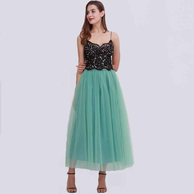 Party Train Fashion Womens Lace Princess Fairy 4 layers 100 cm Voile Tulle Skirt Bouffant Puffy Fashion Skirt Long Tutu Skirts