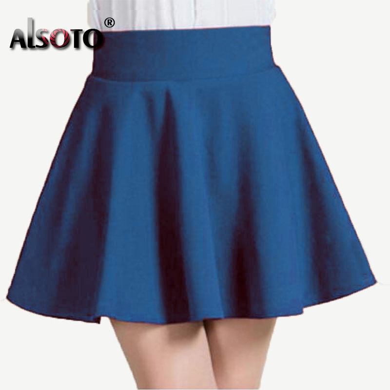 ALSOTO Winter and Summer style Brand women skirt elastic faldas ladies midi skirts Sexy Girl mini short skirts saia feminina