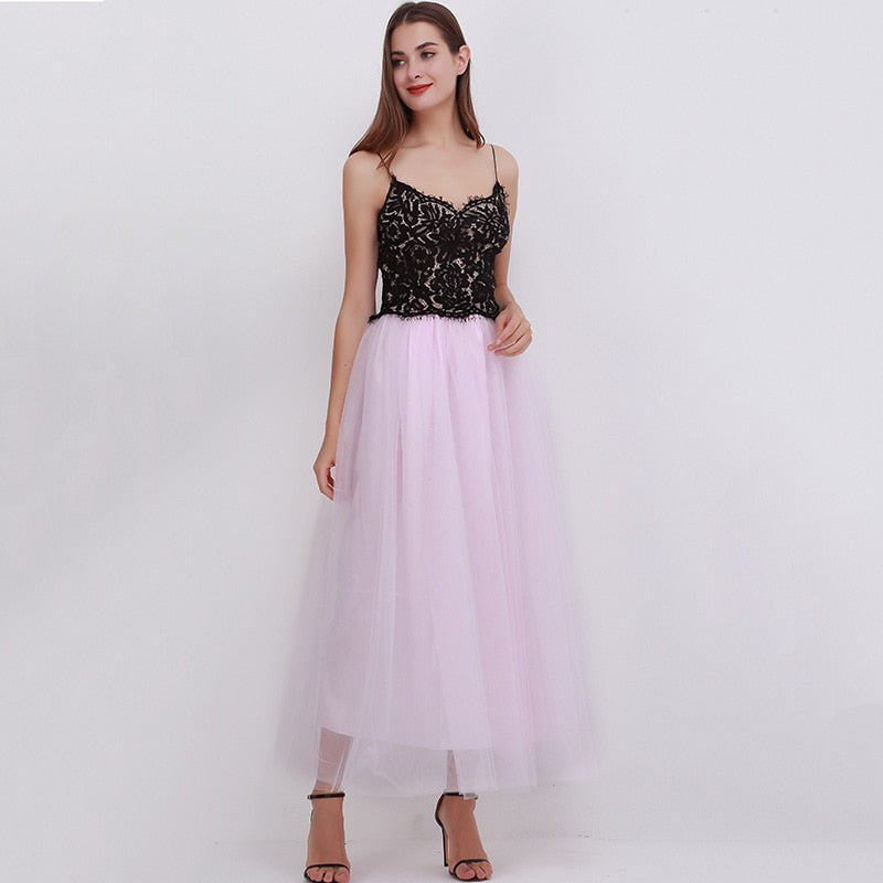 4 Layers 100cm Floor length Skirts for Women Elegant High Waist Pleated Tulle Skirt Bridesmaid Ball Gown Bridesmaid Clothing