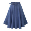 Girl Women Spring Autumn Casual Skirt High Waist Mid-length Jeans Skirt Slim Thin A-line Fashion Wild Skirt Denim Skirt