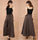 Plus size spring autumn Women solid Wide Leg Loose Dress Pants Female Casual Skirt Trousers Capris Culottes BL1428