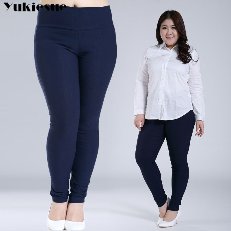 Stretch Leggings For Women High Waist Women Pencil Pants capris White Black Femme Trousers plus Big Size 5xl 6xl Ladies Pantalon